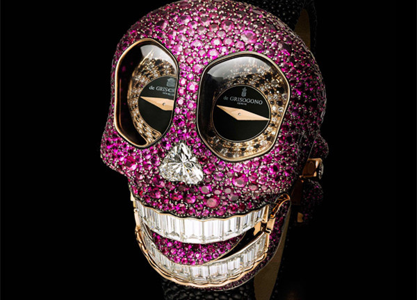 de GRISOGONO 全新Crazy Skull骷髏頭珠寶腕表