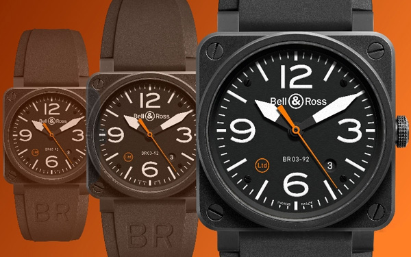 柏萊士推出BR 03 92 Carbon Orange 腕表 BR 03 92 Carbon Orange 柏萊士 Bell & Ross 新表預覽  第1張