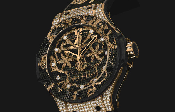 魅惑性感 盡顯極致女性魅力  骷髏與藤蔓花紋芳華綻放   HUBLOT 宇舶表全新Big Bang刺繡腕表
