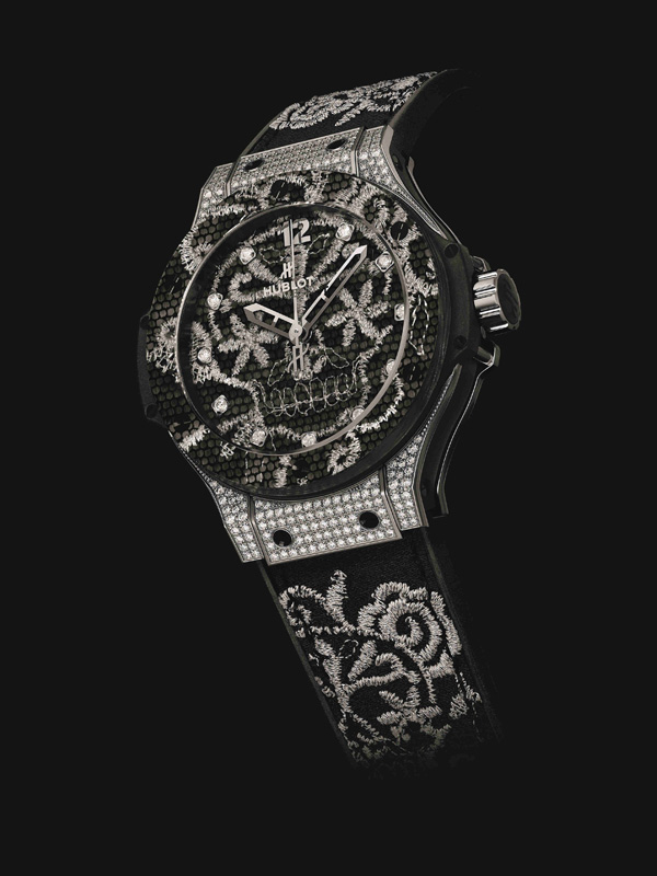 魅惑性感 盡顯極致女性魅力  骷髏與藤蔓花紋芳華綻放   HUBLOT 宇舶表全新Big Bang刺繡腕表 刺繡腕表 宇舶 HUBLOT 新表預覽  第2張