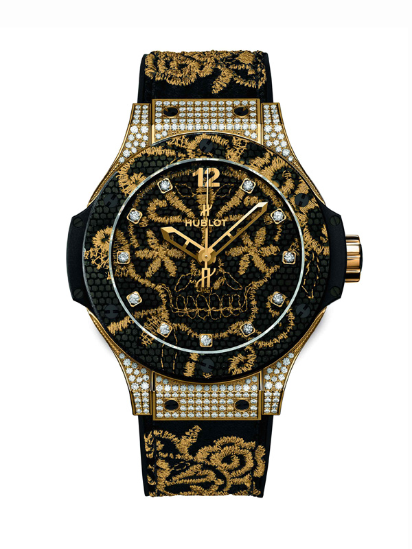 魅惑性感 盡顯極致女性魅力  骷髏與藤蔓花紋芳華綻放   HUBLOT 宇舶表全新Big Bang刺繡腕表 刺繡腕表 宇舶 HUBLOT 新表預覽  第4張