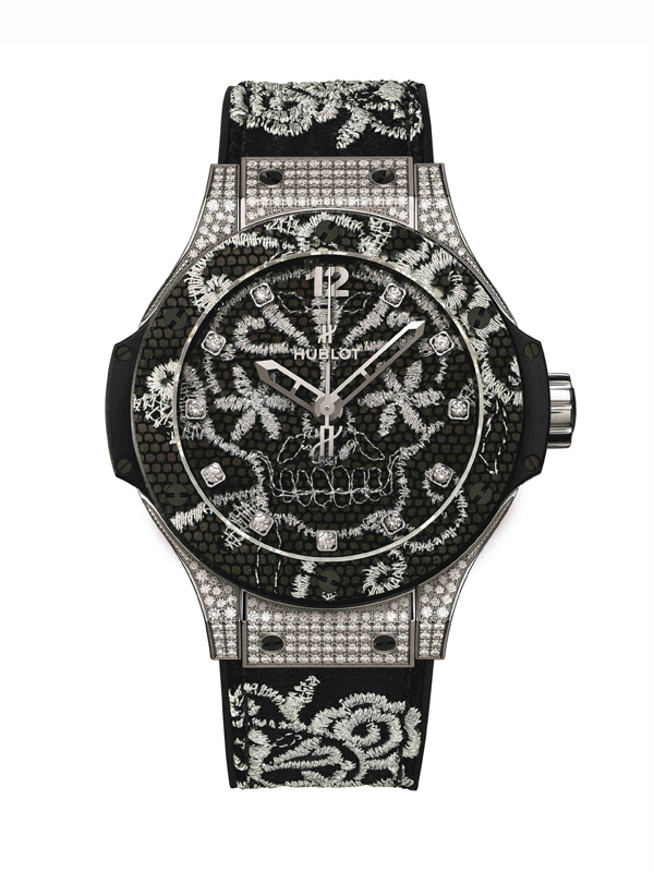 魅惑性感 盡顯極致女性魅力  骷髏與藤蔓花紋芳華綻放   HUBLOT 宇舶表全新Big Bang刺繡腕表 刺繡腕表 宇舶 HUBLOT 新表預覽  第5張