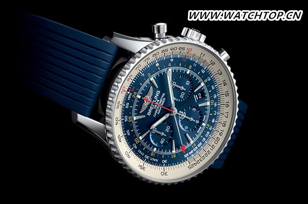 手腕上的極光藍(lán)，Breitling 最新限量款“NAVIGIER GMT”腕表登場(chǎng)